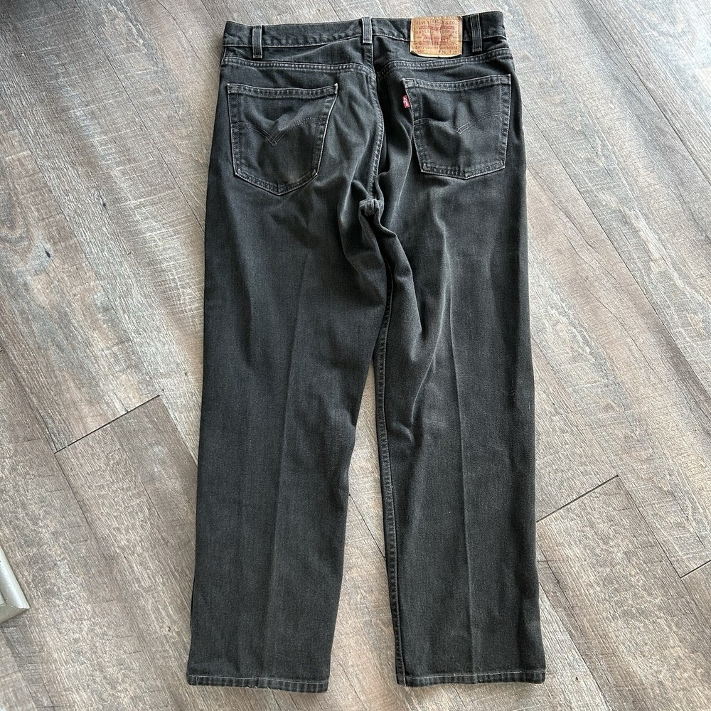 Vintage 2001 Levi's 505 Black Denim Jeans Made in USA W36 L29.5 36x30 Y2K